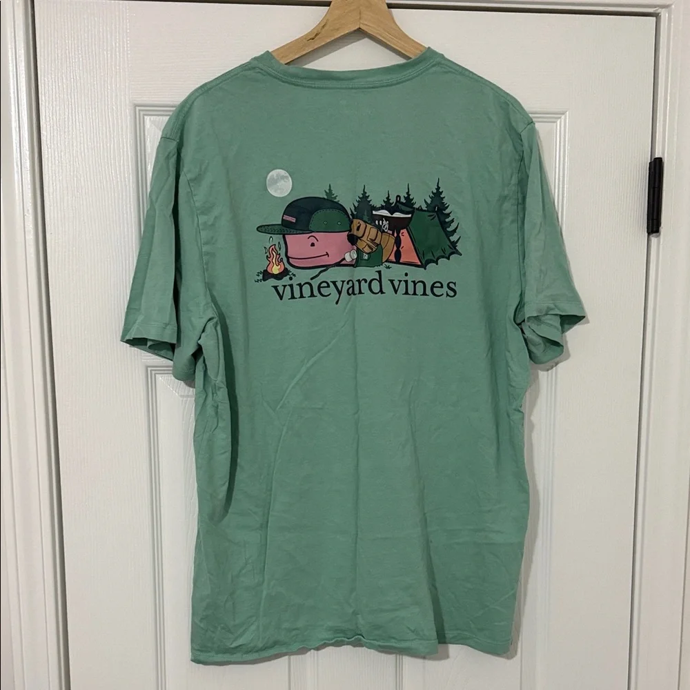 Vineyard Vines Mint Green Camping Graphic Tee - Picture 1 of 5